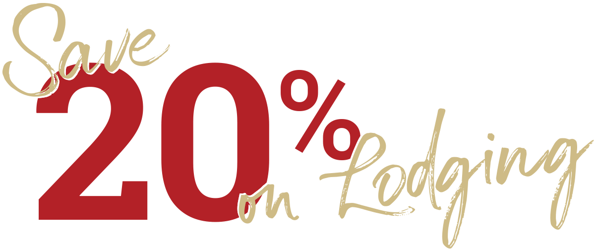 Save 20% on Lodging